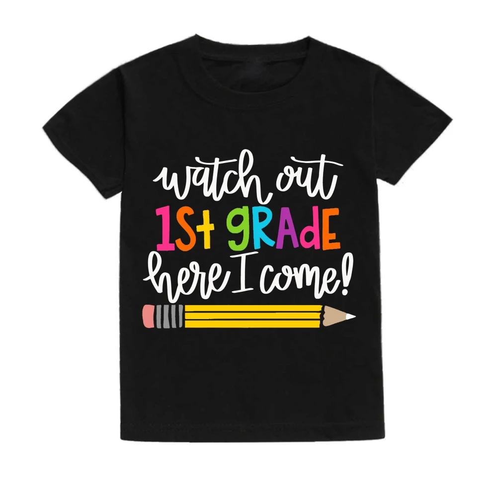 First Day of Kindergarten Kid TShirt Girl Boy Clothes Back To School Shirt Preschool 15th Grade Child Shirts School Opens Gift