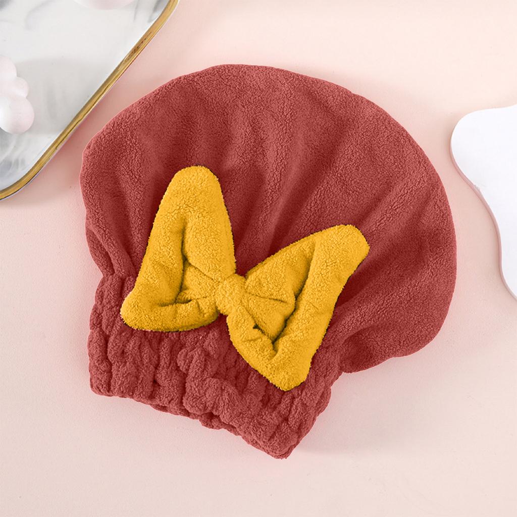 Coral Fleece Hair Drying Cap For Women, Thickened, Super Absorbent, And Quick-drying Bath Cap.