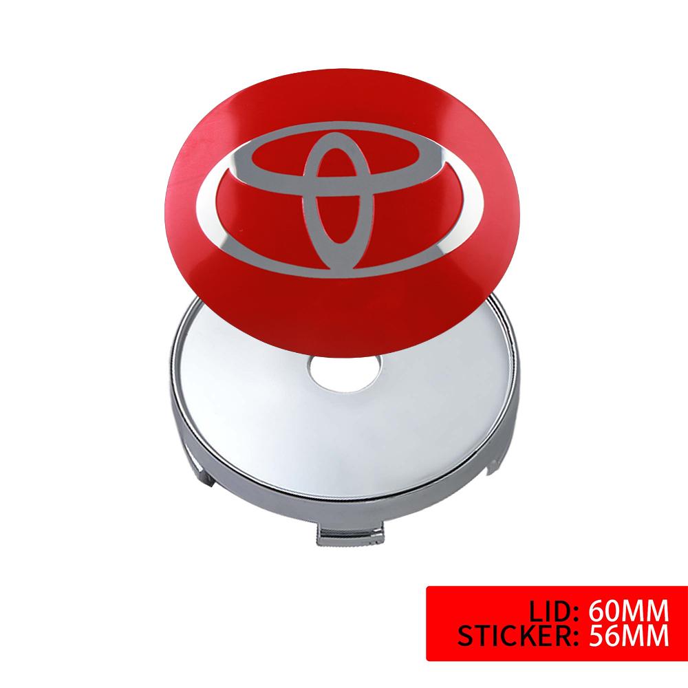 2026 Nuovo Per Toyota 4pz 56/60MM Tappi Centrali Mozzo Ruota Auto Coprimozzo Cerchione Decalcomanie Per Toyota Avalon Mirai Avensis Prado Hilux VVT-I 4W