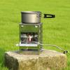 Integrated Folding Firewood Stove Outdoor Camping BBQ Grill Stainless Steel Plug Pin Type