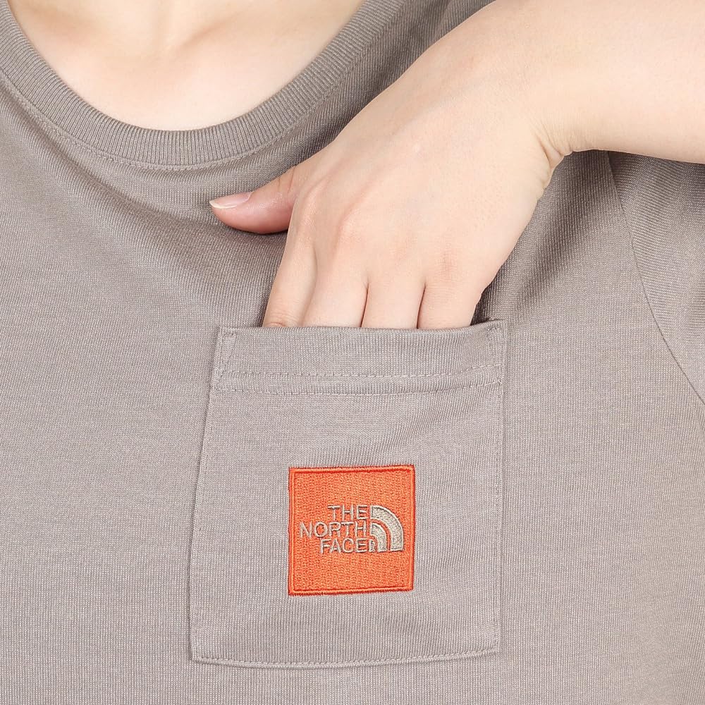 The North Face Short Sleeve Square Logo Pocket Mushroom Size S T-Shirt, Tee, Pattern,