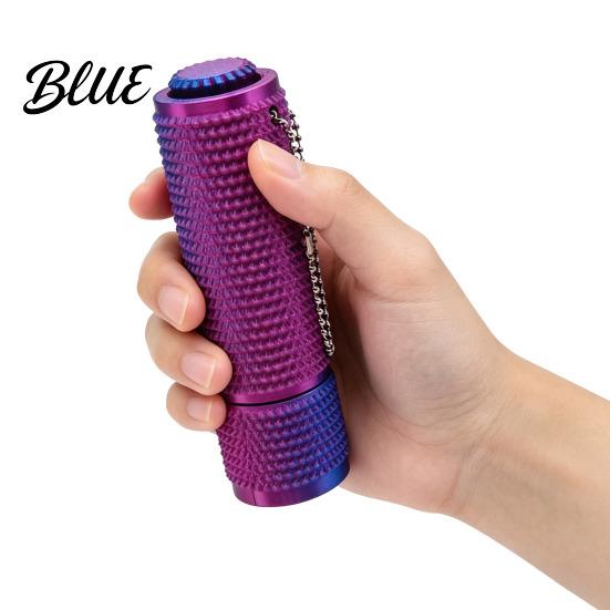 Stress Relief Gadget 3D Printed Spiky Fidget Toy with Ball Chain Gripper Sensory Portable Spinner & Clicker Travel Massage Stick Pain Stimming Tool