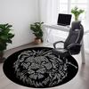 1pc Lion Face Carpet, Round Non Slip Durable Large Size Office Carpet, Suitable for Office