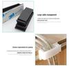 Adhesive Cable Clips - Wire Tie Holders, Flat Cable Buckle Organizers, Black and White