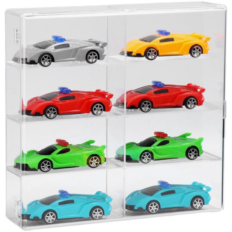 1 Stück Auto Nicht Stanzen Klebe Wand Transparent Aufbewahrungsbox 1:64 Acryl Auto Displaybox Für Auto Modell Spielzeug Schrank Regal