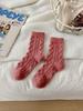 Women's Plush Mid-Calf Socks with Thick Velvet Lining - Australian Wool, Warm Autumn/Winter Style, Cozy Home Floor Length.