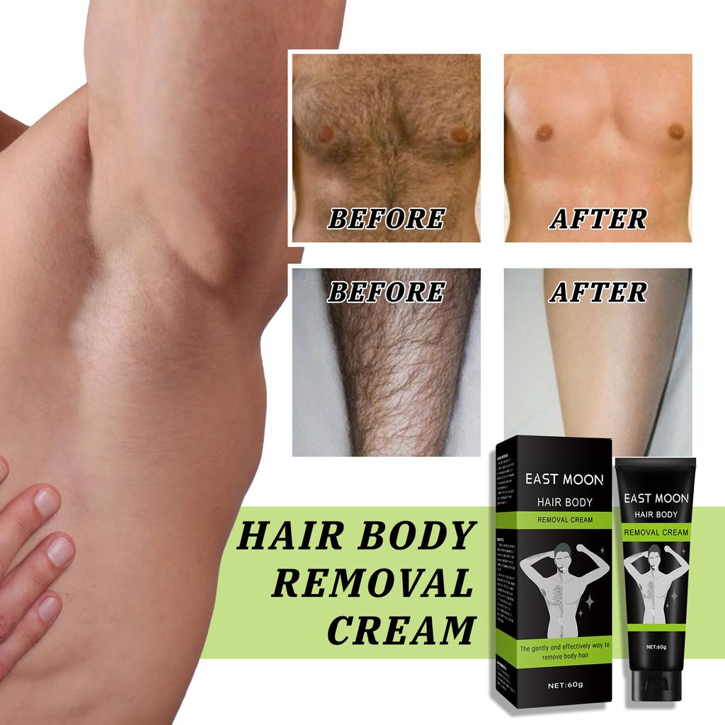 La crème dépilatoire pour le corps des hommes est douce, Non irritante, hydratante et nettoyante pour l'épilation des aisselles, des bras et des jambes