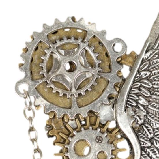 Yousheng Vintage Steampunk Brooch Retro Punk Gears And Wing Brooch Pin Lapel Pin Dress Shirt Corsage for Women Men Outfit Accessory
