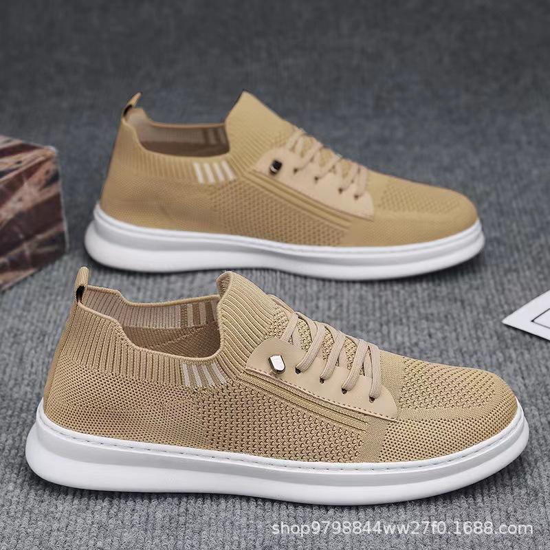 

Мужская обувь 2025 лето новая мужская спортивная повседневная обувь из мухоткани универсальная легкая модная обувь обувь на один шаг ленивая обувь мужская 39