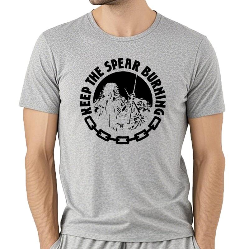Camiseta Burning Spear Top De Verano Ropa Hippie Camiseta Para Hombre Ropa De Calle Camisetas Ajustadas Para Homb