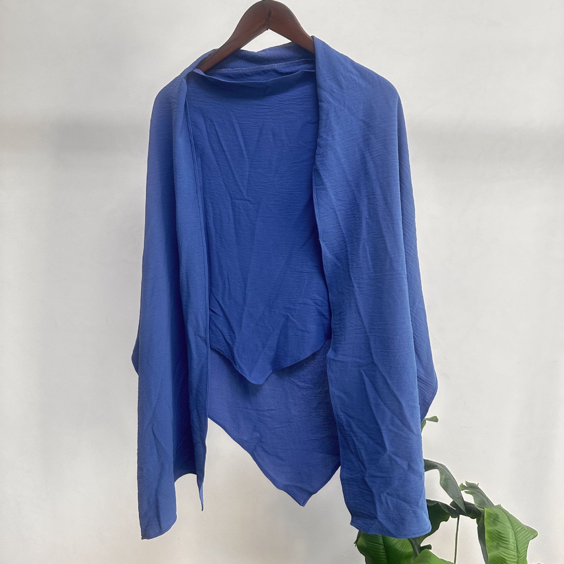 Женская мода исламский платок на голову мусульманский хиджаб однотонный хиджаб шаль женский трикотажный тюрбан тюрбан мгновенное обертывание королевский синий