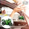 Breloc Acrilic Motocicletă Design Plat Realist 2D Pentru Entuziaști Decorațiune Geantă Chei