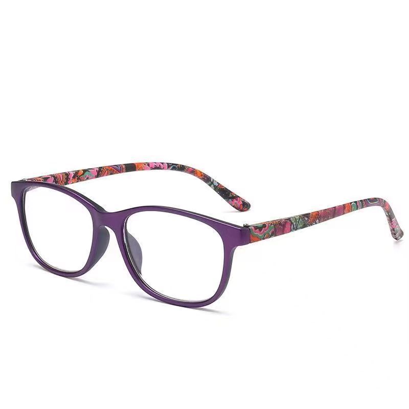 

New Anti-Blue Light Ladies Floral Reading Glasses Fashion Printing Presbyopia Eyeglasses Degree +1.0+1.5 +2.0+2.5+3.0+3.5+4.0 1
