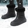 Damen Gefüttert Kalt Warm Dicke Sohlen Leichtgewichtig Wandern Bergsteigen Wasserdicht Rutschfest Sport High-Top Schneestiefel Baumwollschuhe