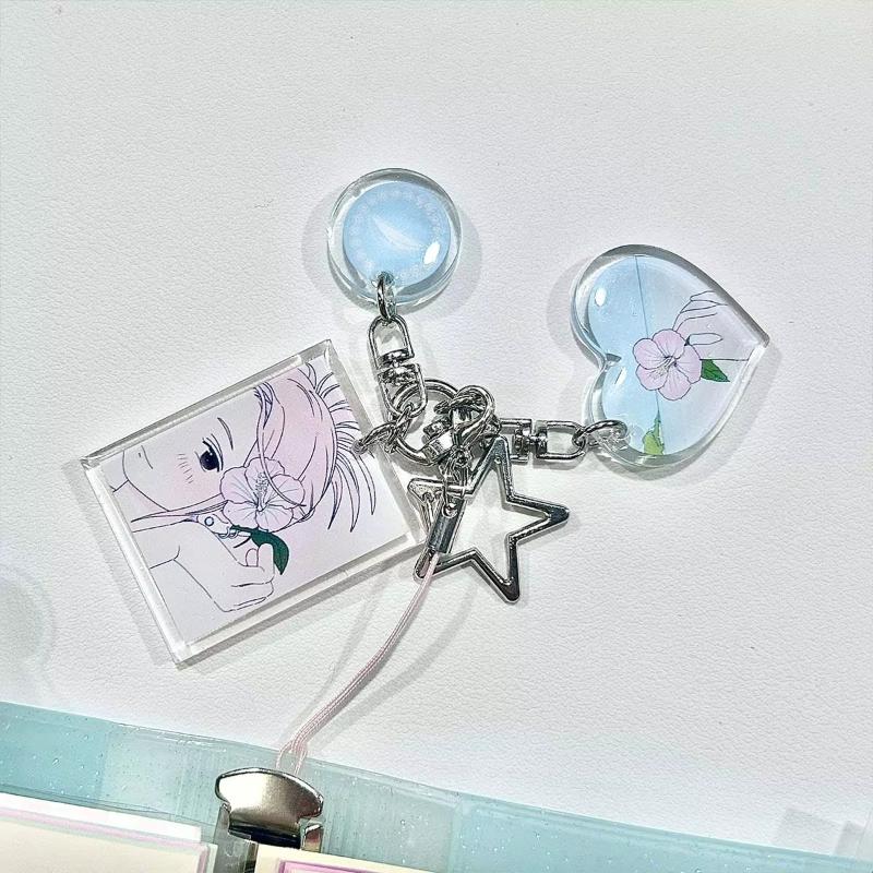 1Pcs Cute Cartoon Hanging Decoration Anime Resin Acrylic Phone Lanyard Keychain Pandent Gift For Girls And Boys