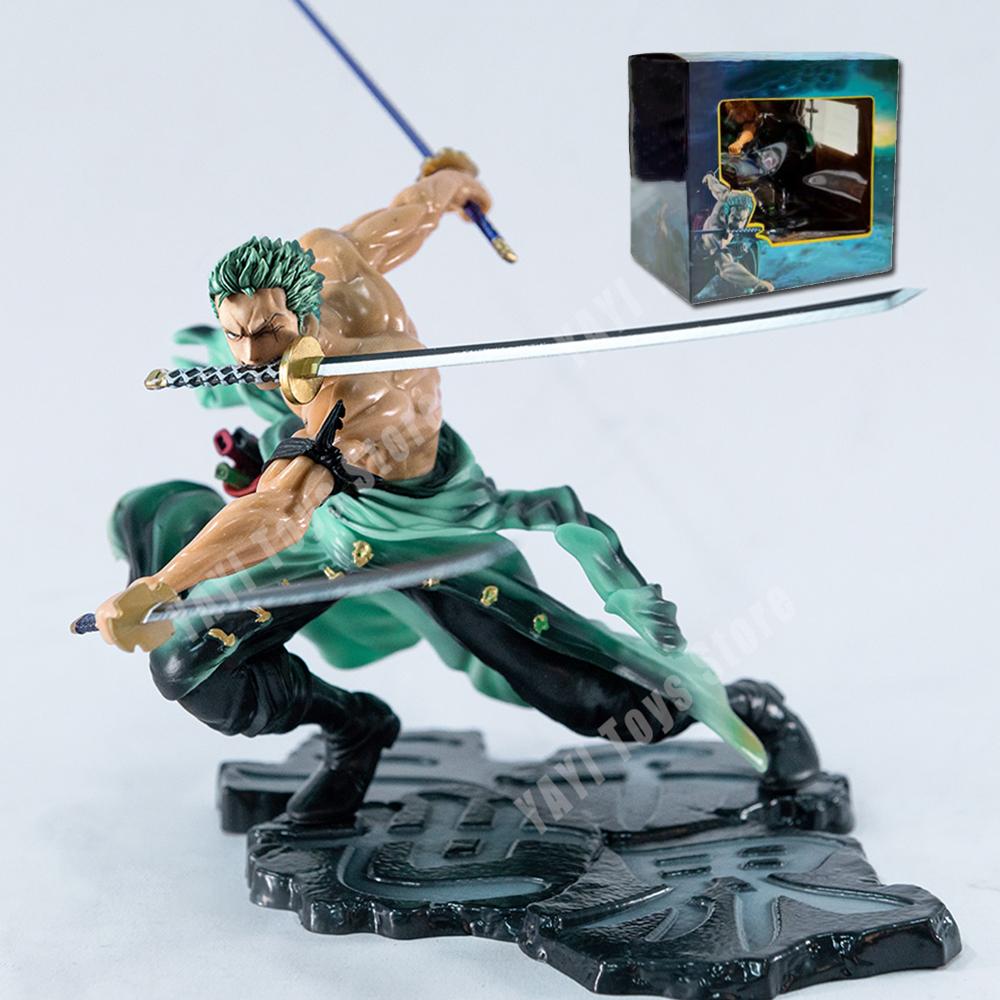 One Piece 10cm Anime Figure GK Roronoa Zoro Three-blade Sa-maximum Manga Anime Statue Action Figure Collection Model Kid Toy