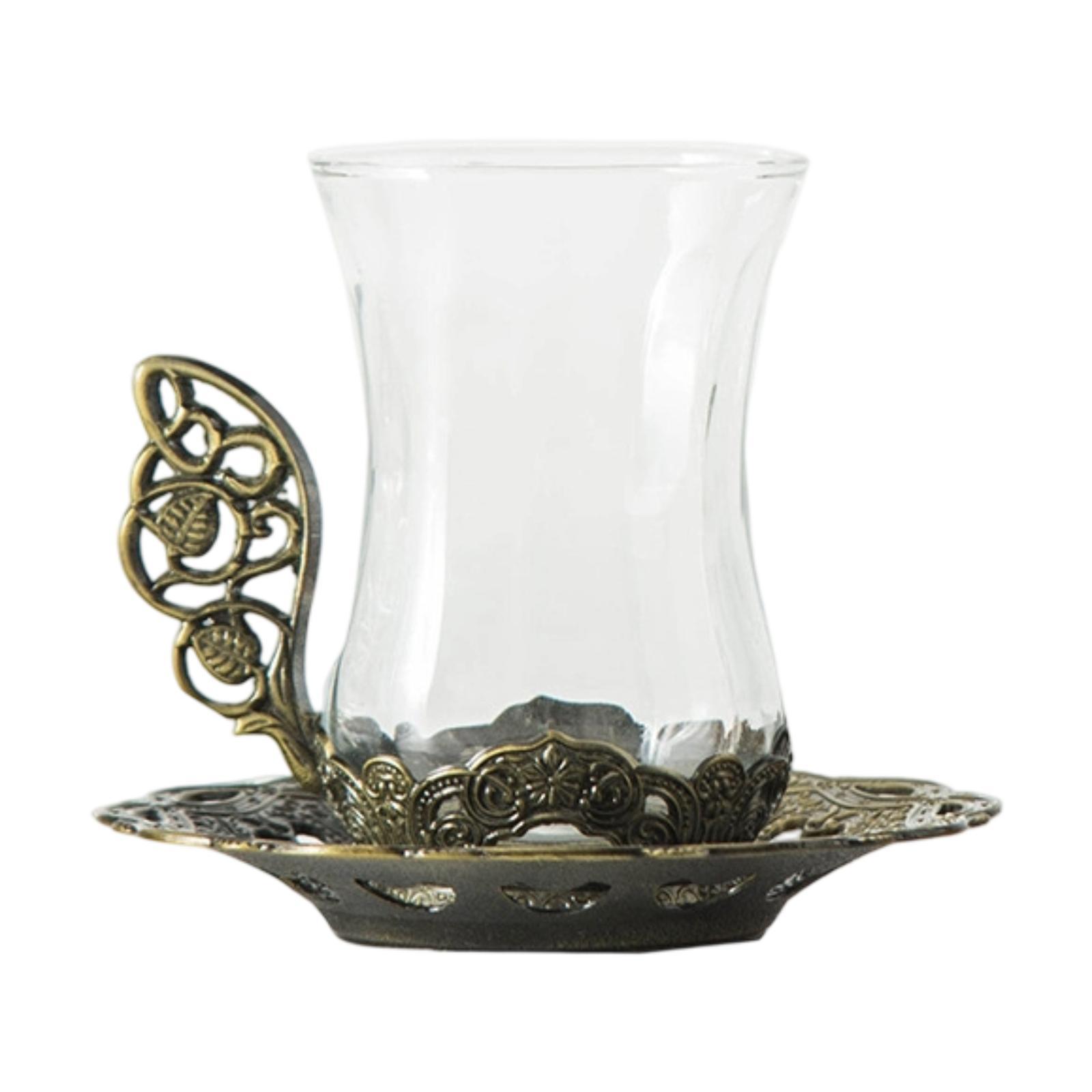 Flower Tea Cup Luxury Coffee Bar Party Coffee Glass Glass Cup Drinking Cup for Mom Birthday Present Valentines Day Birthday Her