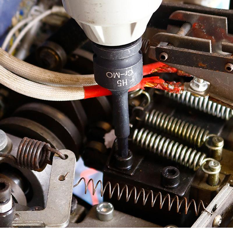 8/10 Sätze Sechskanthülsen in der Sechskanthülse für 1/2 Windgewehre/stachelige Wunden/gebogene Scharniere, manueller Schraubenschlüssel/elektrischer Schraubenschlüssel