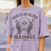 Oracle of Delphi Readings & Vibes T-Shirt, Greek Mythology Tee, Vintage Inspired Greek Gods and Greek Goddesses, Dark Academia Gift