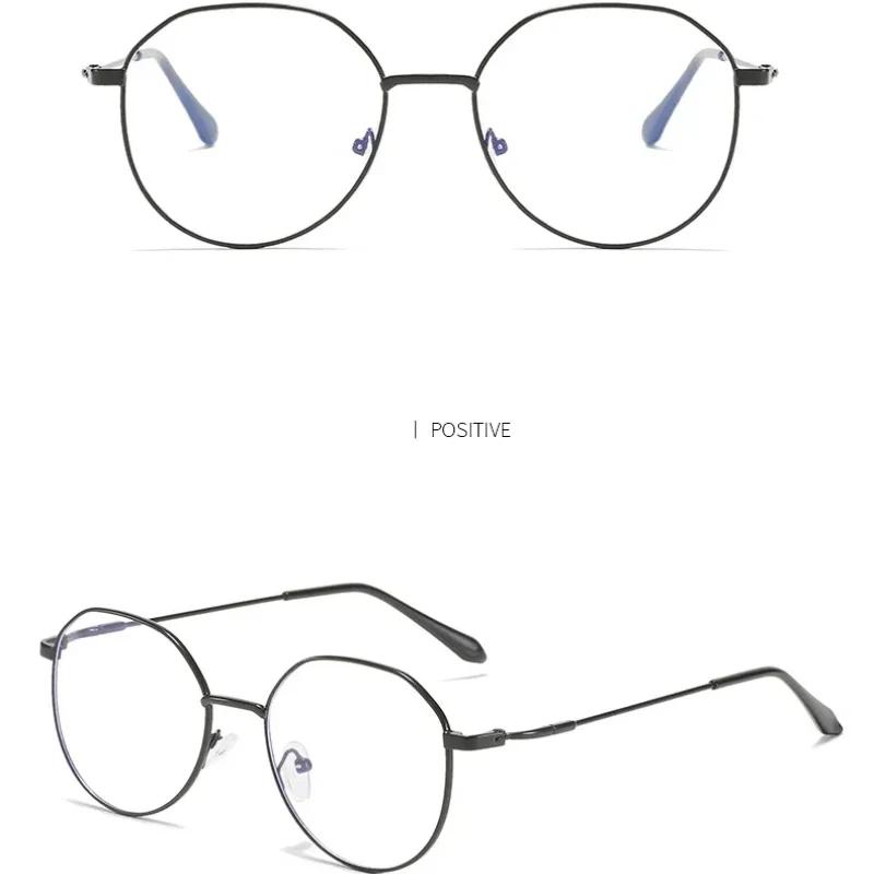 Metal Round Anti Blue Light Glasses Women Men Classic Square Eyeglasses Frames Transparent Computer Glasses