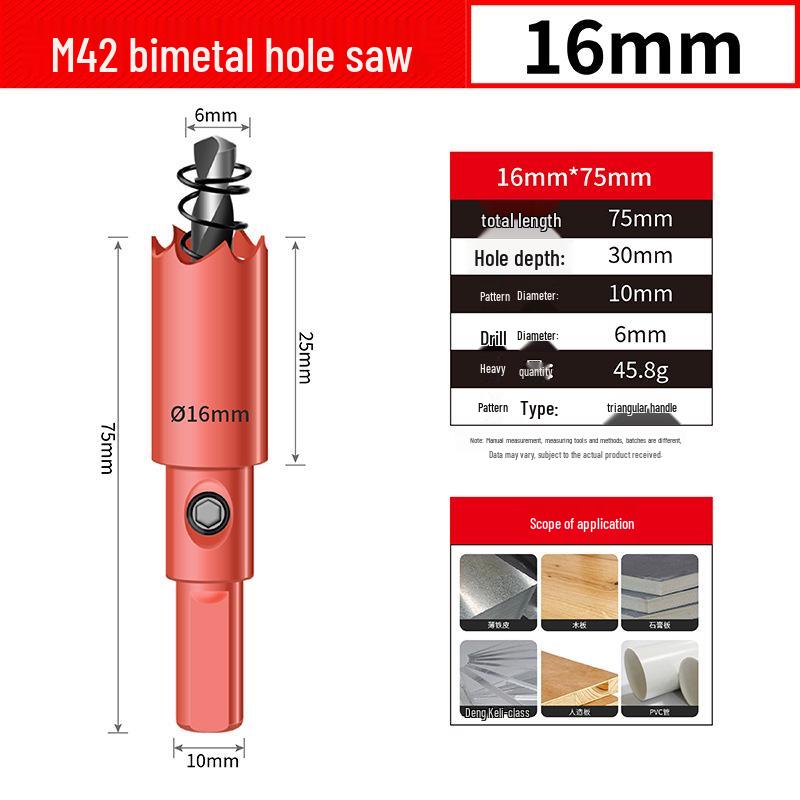

M42 Bimetal Hole Saw Set for Wood, Gypsum, Plastic, PVC, Iron, Downlight Installation