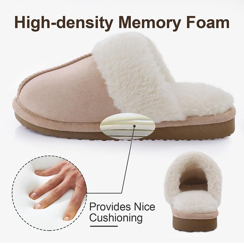 Fashion Kidmi Women's Slippers Soft Fluffy Fuzzy Slippers Ladies Winter House Slippers New Warm Shoes For Woman Comfortable Womens Shoes
