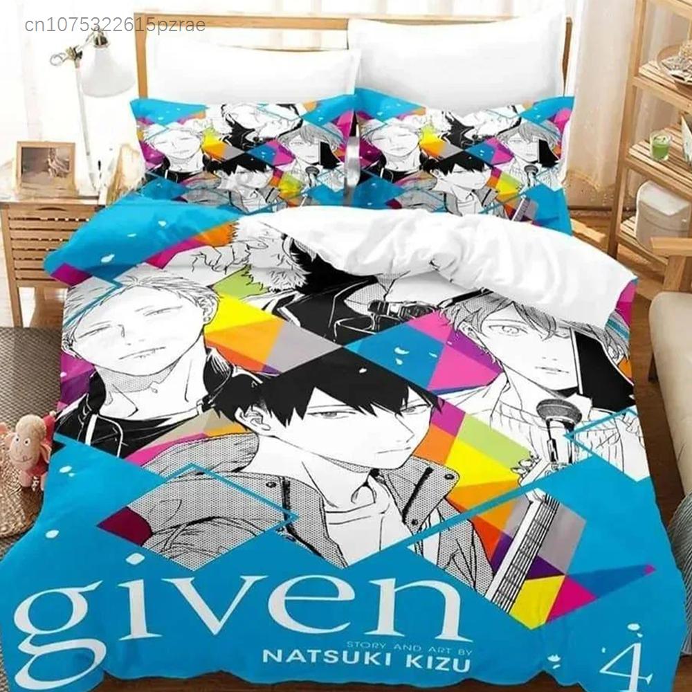 3D Print Cartonn Given Bedding Set Printed Bed Set With Pillowcase Bed Duvet Cover Soft Queen King Size Bedclothes Home