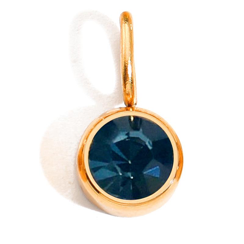 

Twelve-Month Birthstone Rhinestone Charms: 8mm Stainless Steel Pendant Jewelry Accessories Steel