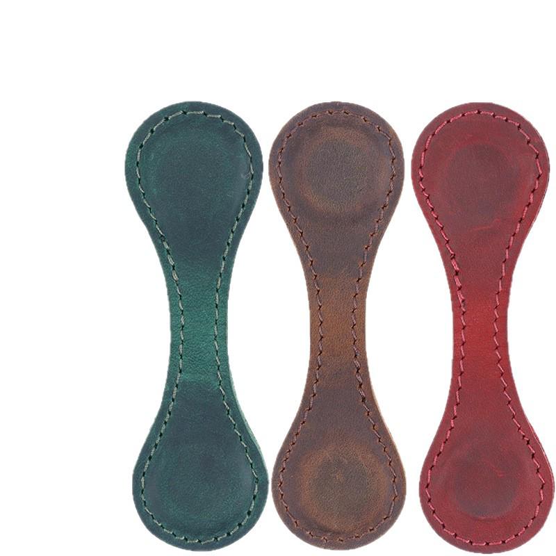 Europäischer Retro Leder Magnetischer Lesezeichen-Clip für Journale und Bücher