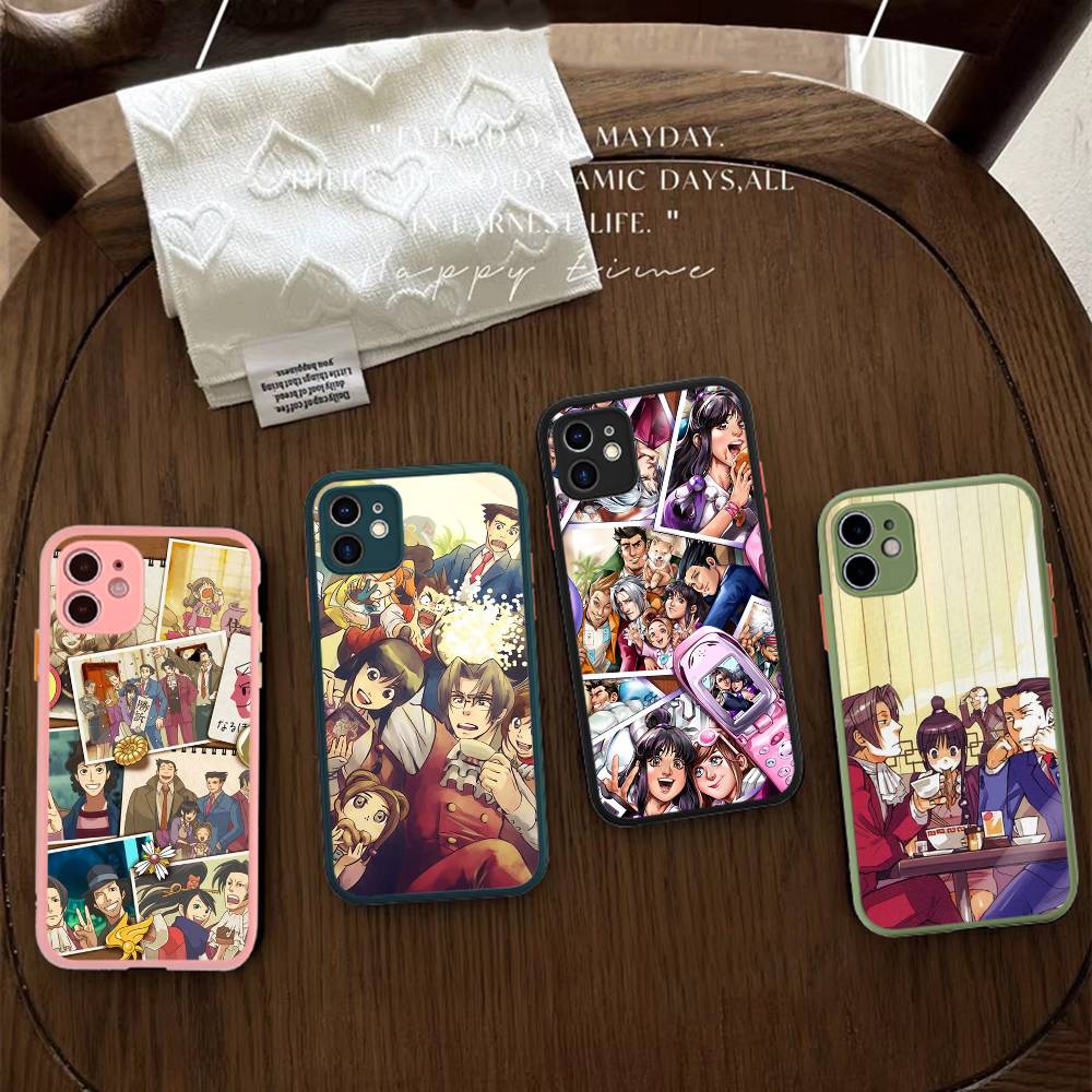 Classic Game Ace Attorney Phone Case For IPhone 16e 16 15 14 13 12 11 Pro Max X XS Max Plus Matte Clear