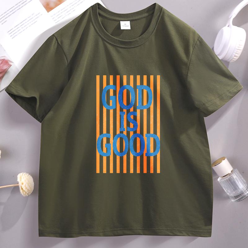 God Is Good Tshirts Christian Bible Verse T Shirt Design Faith Tshirt Unisex Clothing T Shirts Short Sleeve Cotton Clothes