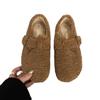 Inner heightening thick-soled lamb wool shoes for women to wear outside in winter, warm and velvet Boken shoes, one pedal, Doudou cotton shoes
