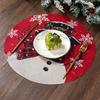 4pcs Christmas Snowman Placemat Merry Christmas Party Decoration 2026 Xmas Santa Claus Placemat Navidad Natal New Year Gift 2026