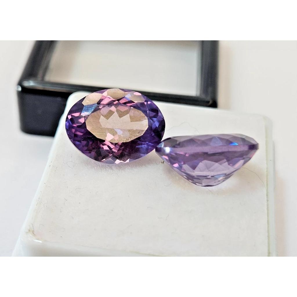 Alexandrite Color Change 33 Ct Oval Cut Pair Certified Beautiful Loose Gemstone