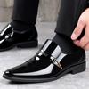 Fashion Shoes for Men 2024 Moccasin Glitter Male Footwear Pointed Toe Dress Leather Slip Patent Leather Mens Casual Oxford Shoe Office
