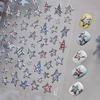 5D Bronzing Laser Pentagram Nails Sticker 3D Metallic Effect Exquisite Colorful Star Self Adhesive Nail Art Stickers Decals DIY