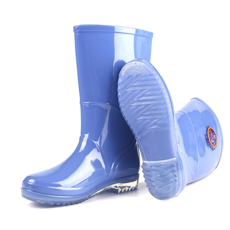 

3 New women s medium tube rain boots 166 non-slip medium help industrial and mining rain shoes labor insurance water shoes direct sales 41 синий