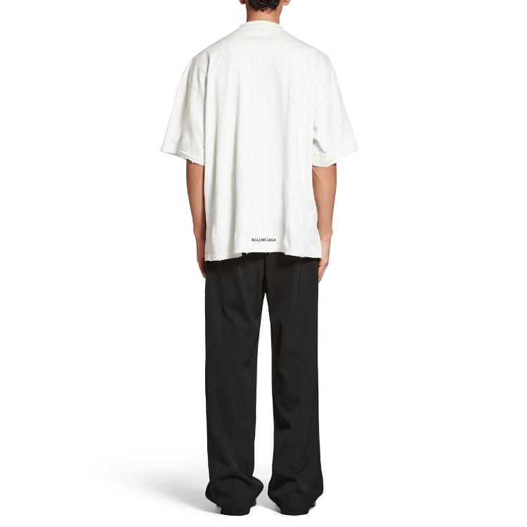 Balenciaga T Shirt Loose Fit Unisex White 744439TOVM79079