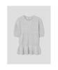 8SECONDS Hem Ruffle Short Sleeve Pullover Light Gray