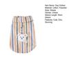 Yousheng Pet Shirt with Stripes And Plush Bear Button Down Short Sleeve Summer Puppy Outfits Breathable Pet T Shirt for Small Medium Dogs