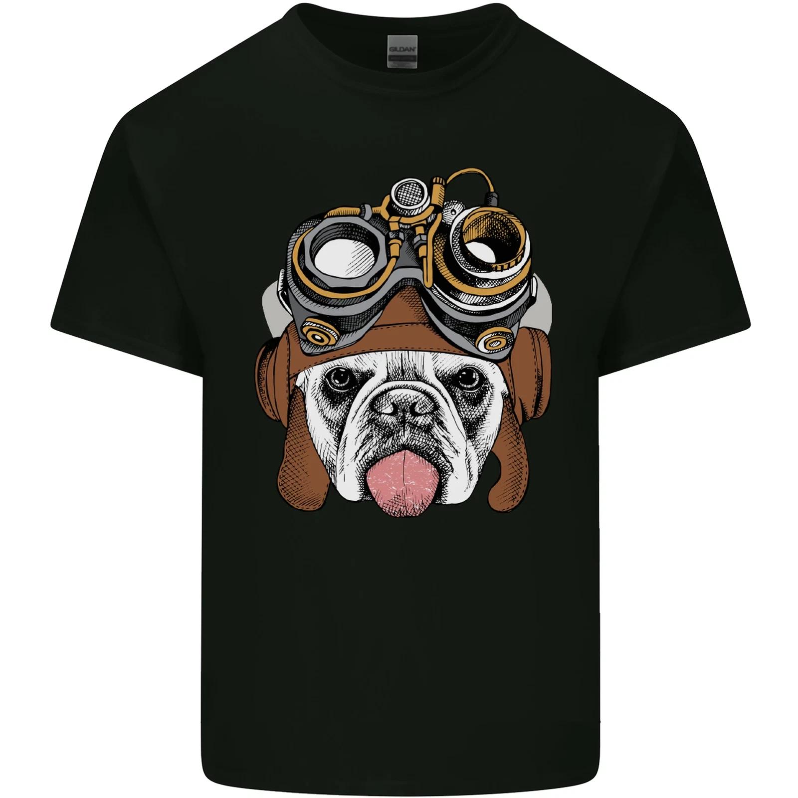 Steampunk Bulldog Kids T-Shirt Childrens XL