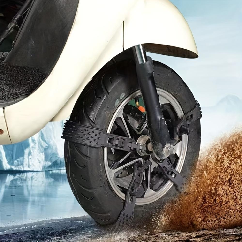 10PCS Snow Chains for Heavy-duty Motorcycles and Electric Anti-slip Chains Are Suitable for Winter and Off-road Conditions