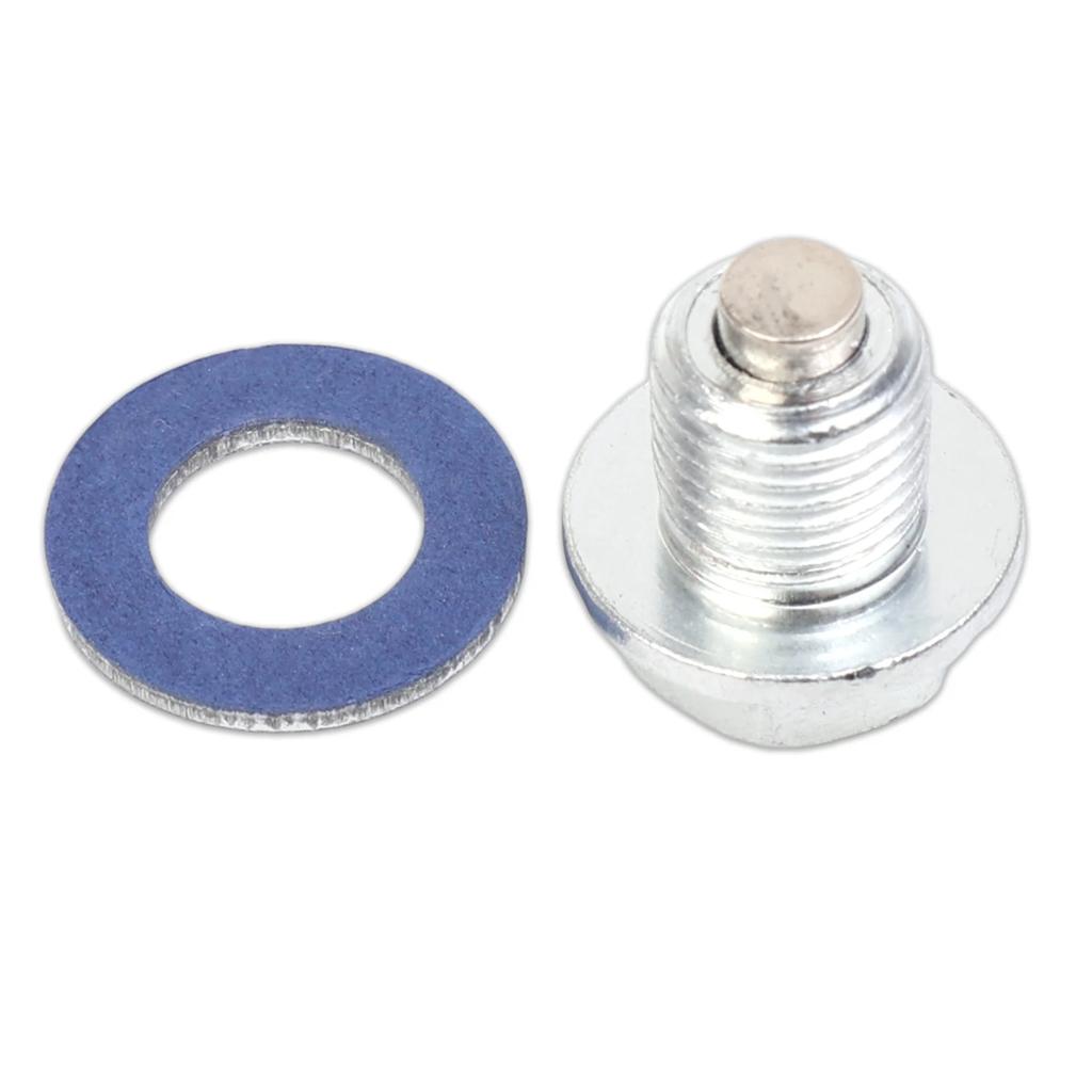 M12*1,25 Magnetischer Ölablassschraube mit 90341-12012 Dichtung für Auto Motorölwanne Dichtstopfen Verschleißteile für Toyota