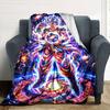 Goku Anime Print Flannel Blanket High Quality Warm Comfortable Cover for All Seasons Perfect for Gifts Home Decor
