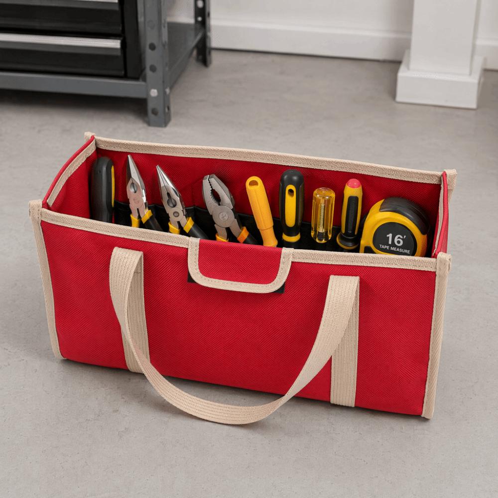 Wide Mouth Tool Bag Large Capacity Multifunction Storage Bag Outdoor Hiking Gear Organizer  Hiking