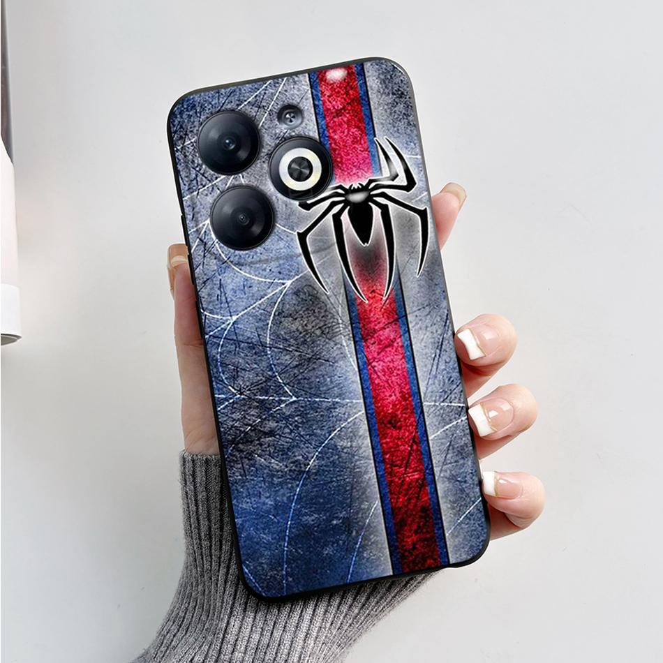 Case For Infinix Smart 8 Back Cover Black Silicon Soft TPU Marble Cover For Infinix Smart 8 X6525 Funda Smart8 Phone Cases Coque