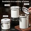304 Stainless Steel Coffee Beans Vacuum Storage Jar with Spoon Large Capacity Airtight Container Grains Nut Keep Fresh Storage