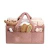 Reisehandtasche Plüsch Baby Wickeltasche Große Kapazität mit Griff Baby Wickelkorb Abnehmbarer Trenner Wickelorganizer Neugeborenes