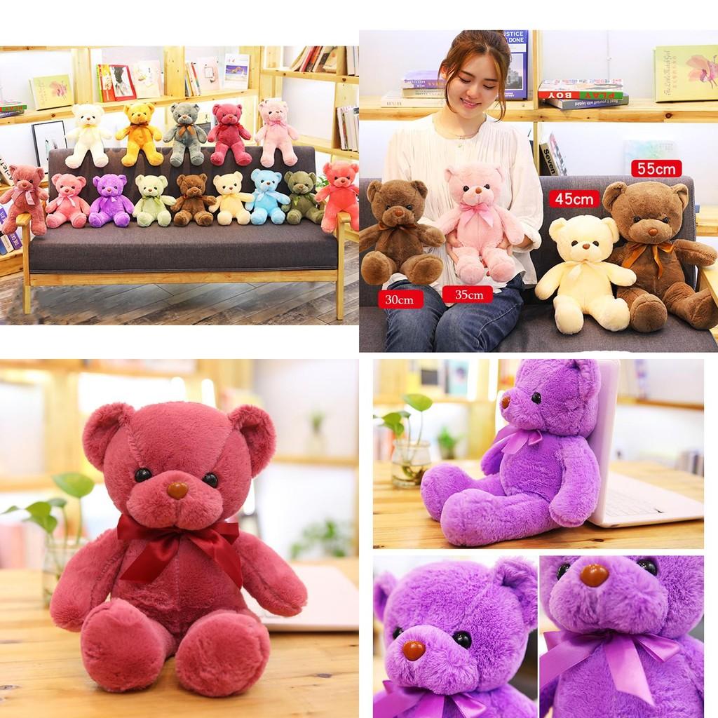 Soft And Skin-friendly 11.8-21.6 In Colored Teddy Bear Plush Perfect Gift For Kids And Home Decor