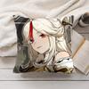 Ningguang Genshin Impact Cushion Cover Silky Short Plush Invisible Zipper Dustproof Sofa Pillow Case For Home Decor
